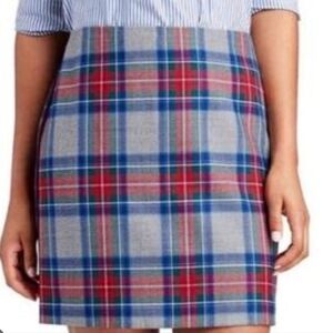 Vineyard Vines Jolly Tartan Plaid Postage Stamp Wool Skirt Size 4